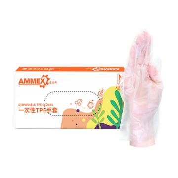 AMMEX/爱马斯 一次性TPE手套TPE200C200只/盒，20盒/箱S码