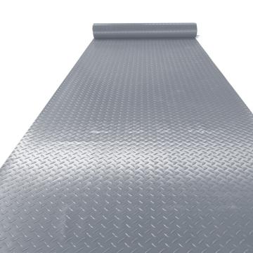 SAFEWARE/安赛瑞 牛津防滑地垫，加厚耐磨PVC橡胶仓库走廊塑料垫 宽1.8m长15m厚1.5mm灰色,23985