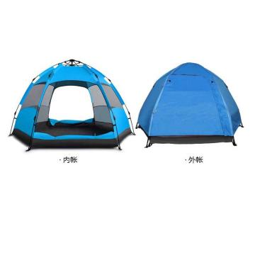 SAFEWARE/安赛瑞 户外全自动六角帐篷，蓝色，270×240×155cm，12314