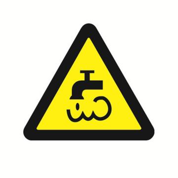 SAFEWARE/安赛瑞 GB安全警示标签-当心蒸汽和热水，边长100mm ，32829，10片/包