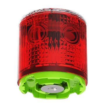 SAFEWARE/安赛瑞 太阳能警示灯，闪烁路障爆频信号，高空塔机夜间施工灯，红色，机械闪烁磁钢款
