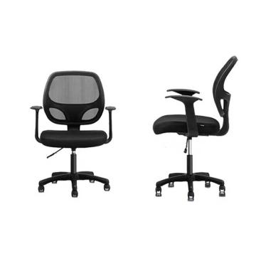 Deli/得力 人体工学靠背办公椅电脑椅，4900(黑) 不含安装