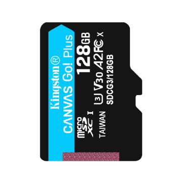 Kingston/金士顿存储卡,SDCG3 128GB U3 V30 A2 4K 极速版 TF(Micro SD)存储卡 读速 170MB/s 写速90MB/s