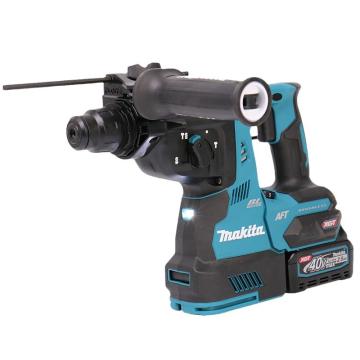 Makita/牧田 充电式三功能电锤,四坑柄,夹持28mm,2.8J,40V 2.5Ah电池两电一充,HR001GD201