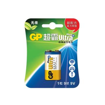 GP/超霸 9V碱性电池 ,1604AUP 叠层方块方型麦克风无线话筒万用表玩具遥控器电池