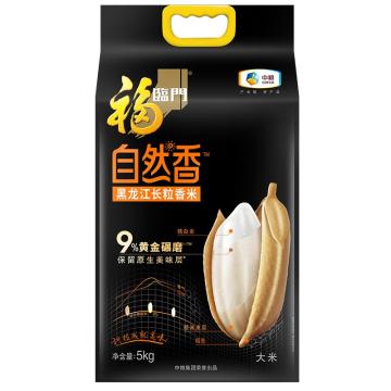 FLM/福临门 自然香 黑龙江长粒香米 ,5kg 中粮出品 （一件代发）