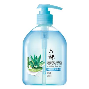 LIUSHENG/六神 滋润洗手液（芦荟） ,清新润泽 500ml