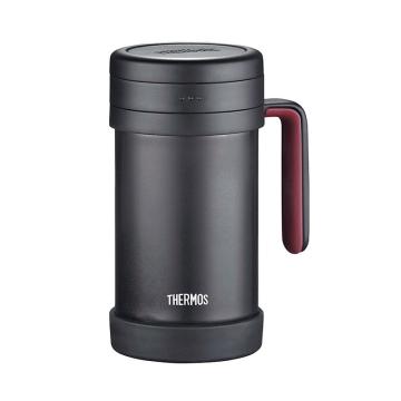 THERMOS/膳魔师 ,办公室茶杯带茶漏杯子把手杯TCMF-501 黑色