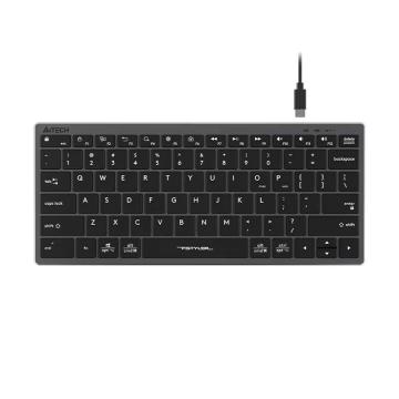 A4tech/双飞燕 ,FX51 有线小键盘轻音 便携短款78键 灰色