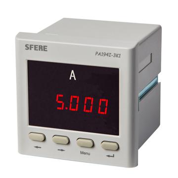 sfere/斯菲尔 RS485通讯单相交流数显电流表 ,PA194I-3K1 输入AC 1A 开孔尺寸76*76