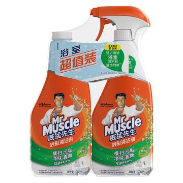 Mr Muscle/威猛先生 浴室清洁剂 ,500g+500g瓶补