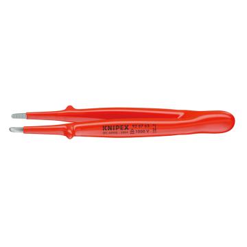 KNIPEX/凯尼派克 Knipex 1000V绝缘镊子（浸塑绝缘手柄），145mm，92 67 63