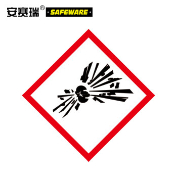 SAFEWARE/安赛瑞 GHS标签-易爆品，高性能不干胶，100×100mm，39642，50片/包