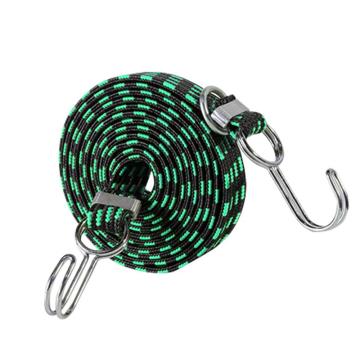 SAFEWARE/安赛瑞 多用途弹力绳捆绑绳，3cm×2m，绿黑(条），25077