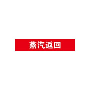 SAFEWARE/安赛瑞 管道标识-蒸汽返回，自粘性乙烯表面覆膜，红底白字，25×125mm，14966，10张/包