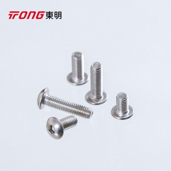TONG/东明 ISO7380内六角盘头螺钉，M6-1.0×60，不锈钢304，强度A2-70，100个/包