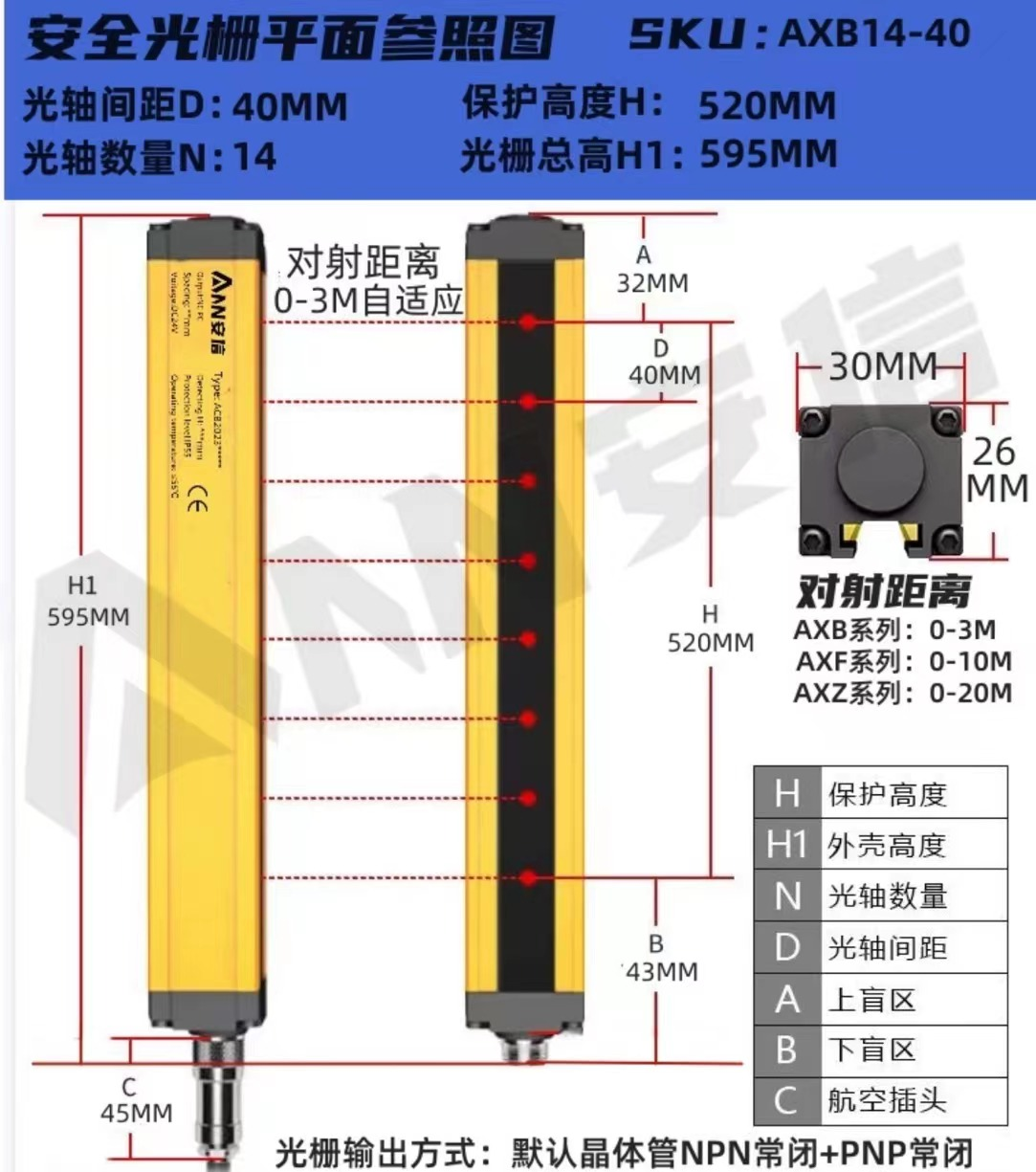 安信 光幕 AXB14-40
