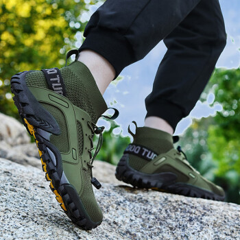 CNMF/谋福 户外登山鞋 男士溯溪鞋户外休闲登山徒步钓鱼套脚涉水鞋 (W-25绿) 39 100041714522