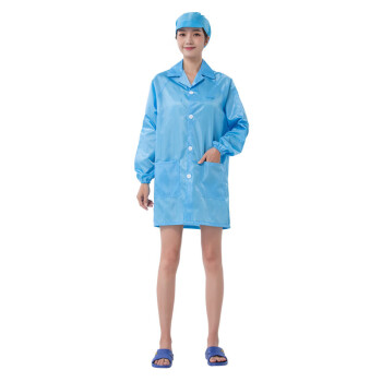 易工鼎 防静电服大褂 实验室车间防尘服洁净服 白色XXXL码