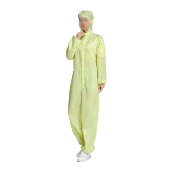 易工鼎 防静电服 连体连帽 黄色M码 1件