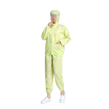 易工鼎 防静电服 分体连帽带口袋 黄色S码1件