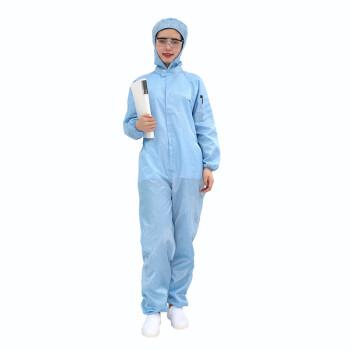 贸正医疗 防静电连体带帽 MZJD-02 蓝色（M-4XL) 独立装