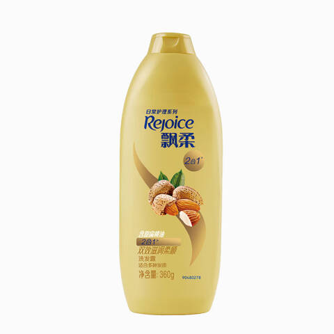REJOICE/飘柔 洗发露 家庭护理杏仁长效柔顺滋养 360g