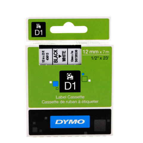DYMO 商用D1电子标签带 白底/黑字 9mm*7m