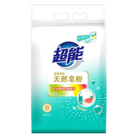 超能 天然皂粉 青柠西柚 680g