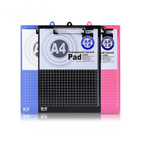 M&G/晨光 塑料板夹，ADM94510 A4 竖式 （红/蓝/黑/灰，颜色随机）