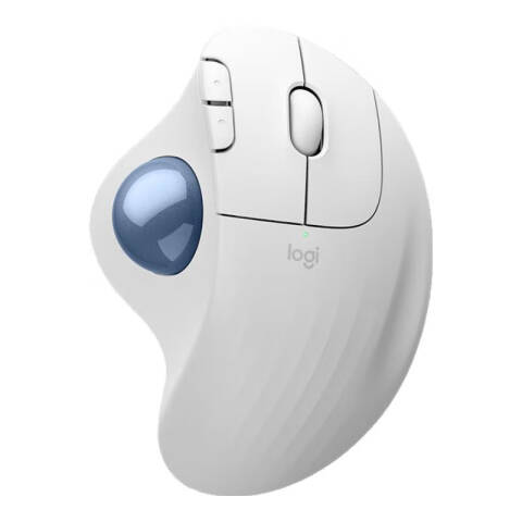 罗技Logitech 无线轨迹球鼠标，M575 白色 无线轨迹球办公无线鼠标