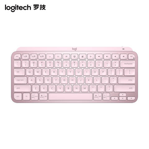 罗技Logitech 蓝牙键盘，MX Keys Mini玫瑰粉 无线蓝牙办公超薄迷你键盘