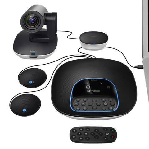 罗技Logitech 视频会议系统，CC3500E+STMP100扩展麦克风