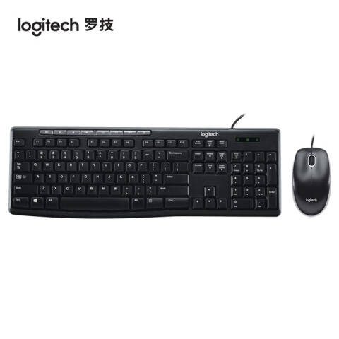 罗技Logitech 有线键鼠套装，MK200