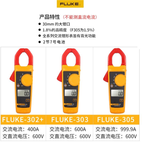 福禄克 数字钳形表 FLUKE-302+