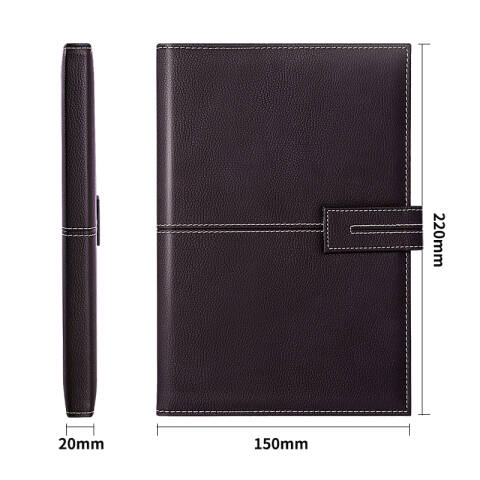得力deli 3343单包插芯皮面本-25K-210mm*143mm/120张(棕)(本)