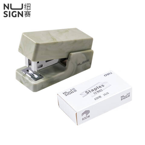 得力deli 纽赛NS083C订书机(绿色)(1台订书机+1盒钉)