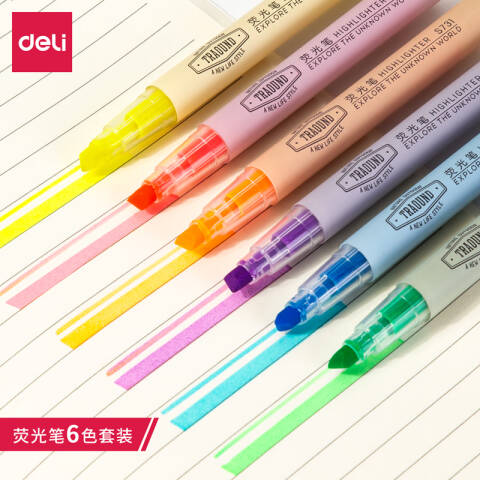 Deli/得力 S624荧光笔(混)(盒)