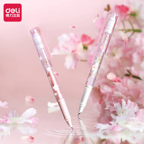 Deli/得力 A938练字钢笔(可擦纯蓝)(1笔+6墨囊/卡)