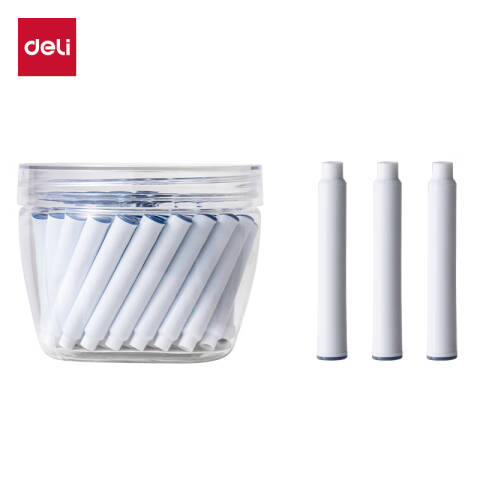 Deli/得力 SF565热敏可擦学生钢笔墨囊(墨蓝)(50支/桶)