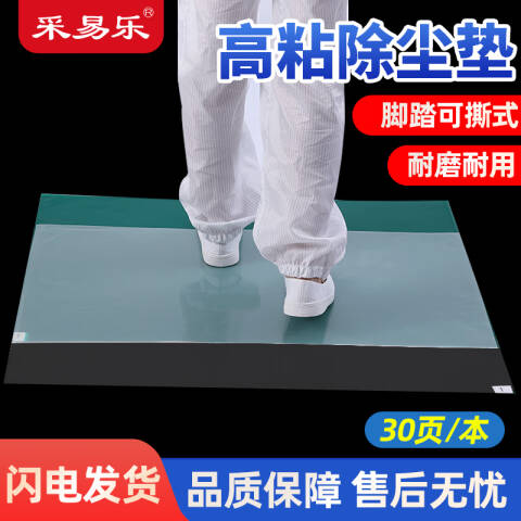 采易乐 粘尘垫 可撕式静电无尘车间除尘垫脚垫 透明45*60cm 300张