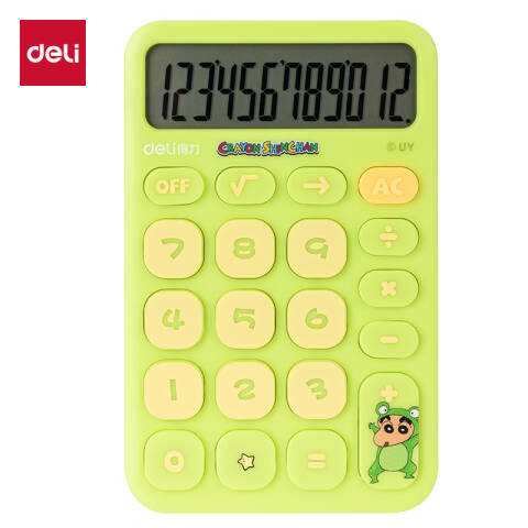 Deli/得力 LB200蜡笔小新便携计算器(绿色)(台)