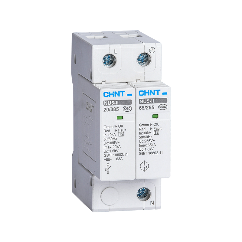 CHINT/正泰 NU5 电涌保护器 NU5-Ⅱ 80kA/385V 1P+N(R)