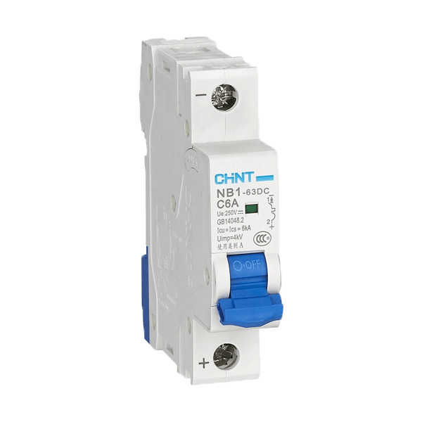 CHINT/正泰 NB1-63 微型断路器 6只/盒，90只/箱 NB1-63DC 2P C16A DC500V 6kA(R)