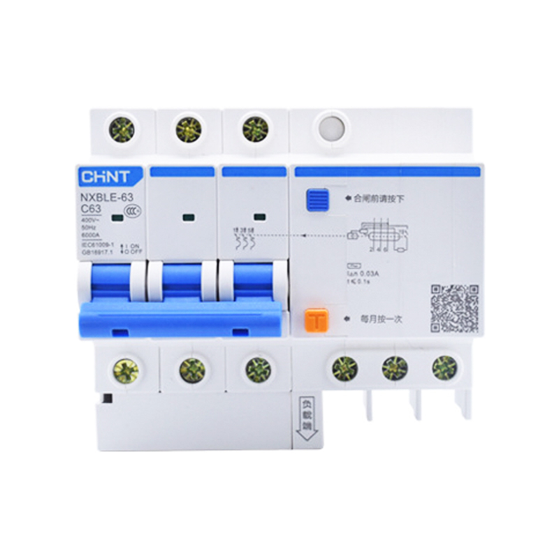 CHINT/正泰 NXBLE-63 剩余电流动作断路器 NXBLE-63 3P C25 50mA 6kA