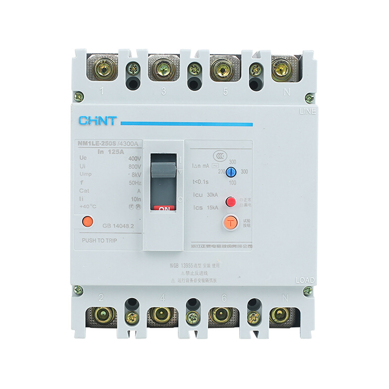 CHINT/正泰 NM1 塑壳电动机保护断路器 带分励脱扣器+欠压脱扣器 NM1-250H/43502B 125A AC400V