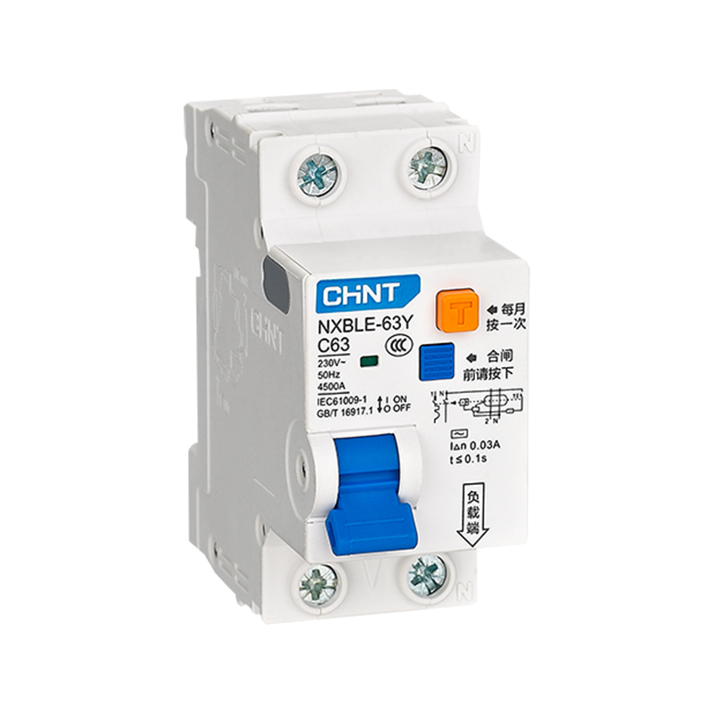 CHINT/正泰 NXBLE-63YH 剩余电流动作断路器 NXBLE-63YH 1P+N C6 10mA 6kA