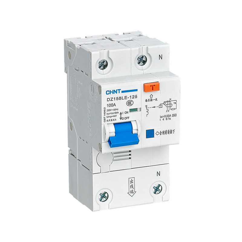 CHINT/正泰 DZ158LE-125H 剩余电流动作断路器 DZ158LE-125H 1P+N 80A 300mA 10kA