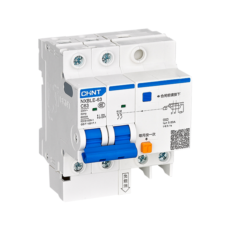 CHINT/正泰 NXBLG-63 剩余电流动作断路器 NXBLG-63 2P C50 30mA 6kA(带过压）