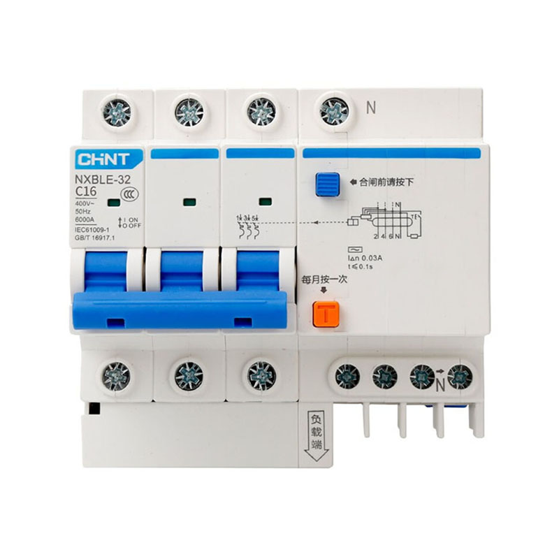 CHINT/正泰 NXBLE-32 剩余电流动作断路器 3只/盒，36只/箱 NXBLE-32 3P+N B10 300mA 6kA